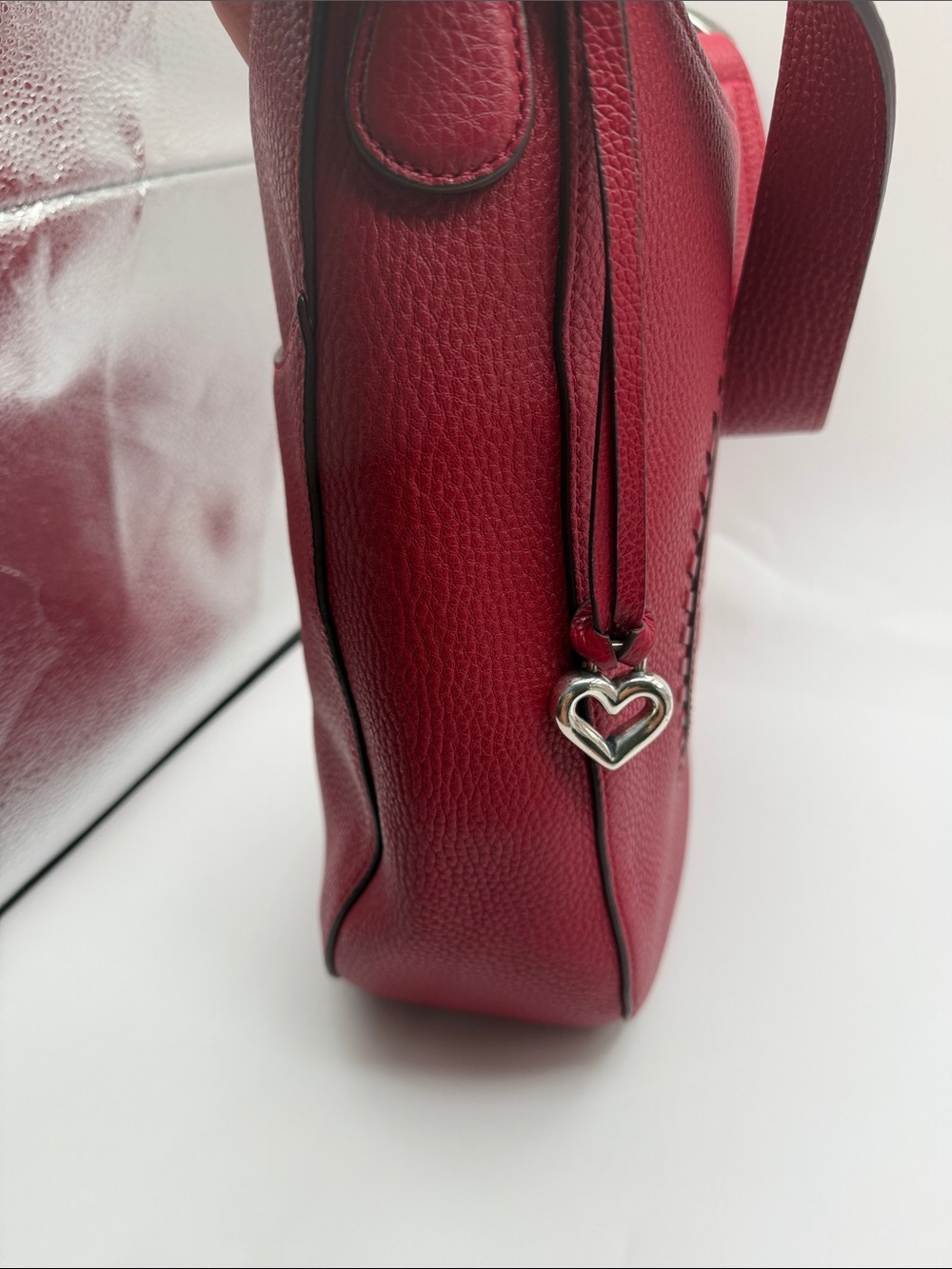 Retired Brighton Ferrara Medallion Adeline Red Shoulder Bag - Picture 7 of 16